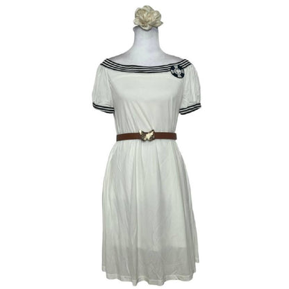 Vintage Sailor White Dress