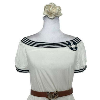 Vintage Sailor White Dress