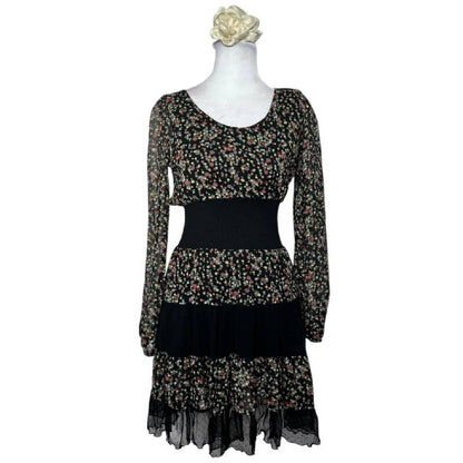 Floral Bohemian Long-Sleeve Dress