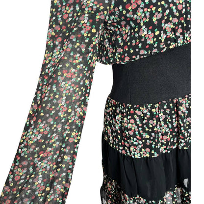 Floral Bohemian Long-Sleeve Dress