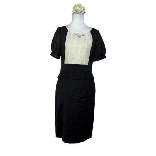 Black Dress Embroidered Yoke