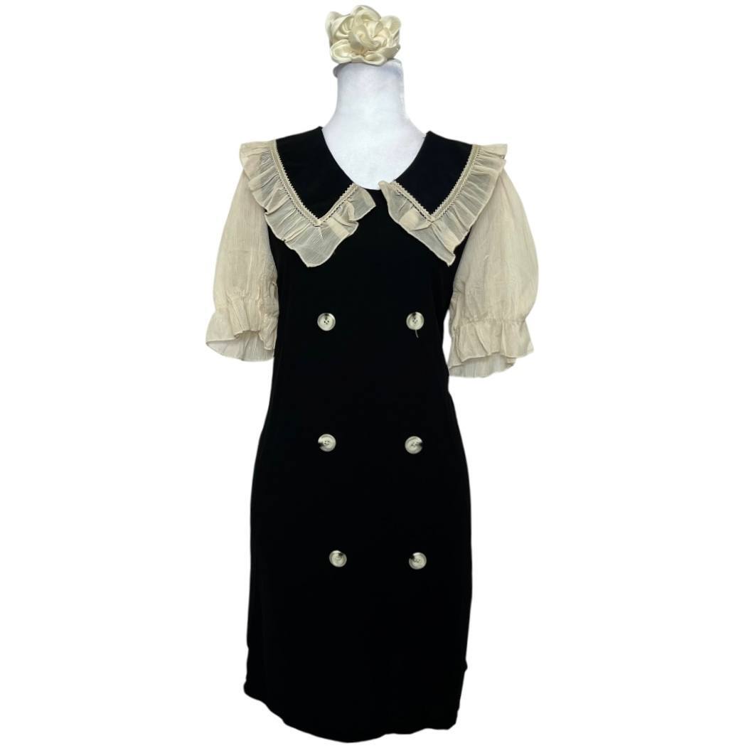 Vintage Black Dress with Peter Pan Collar