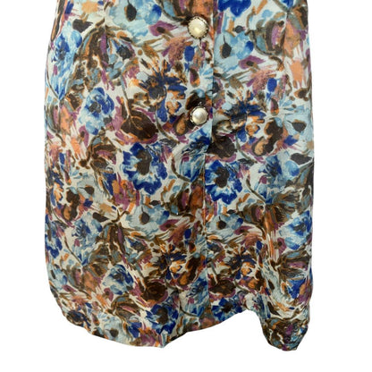 Floral Button-Front Vintage Dress