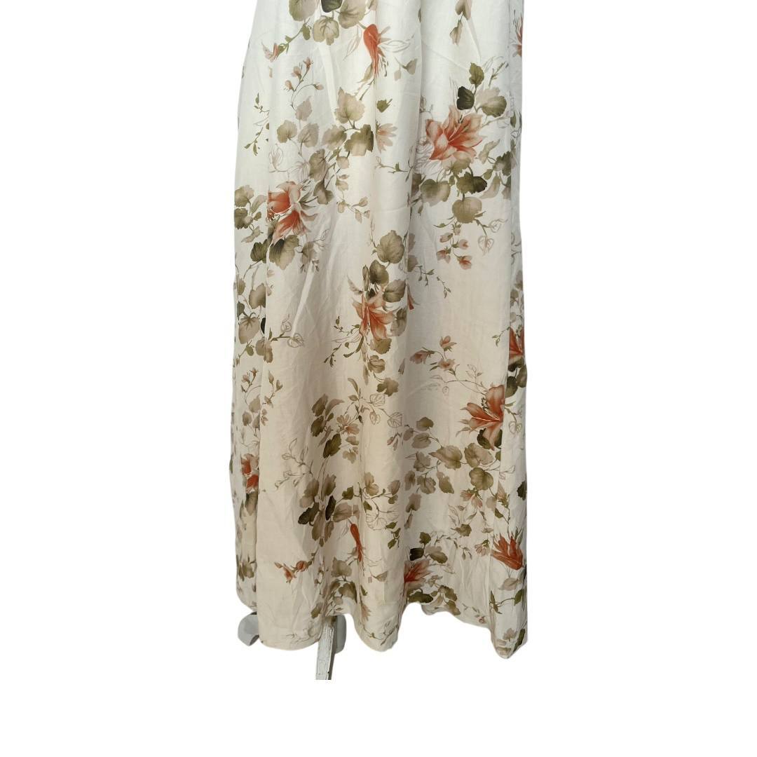 Cream Floral Bohemian Maxi Sundress