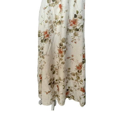 Cream Floral Bohemian Maxi Sundress