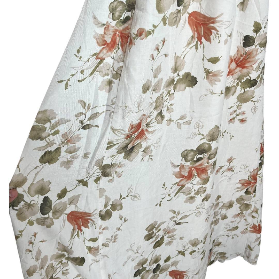 Cream Floral Bohemian Maxi Sundress