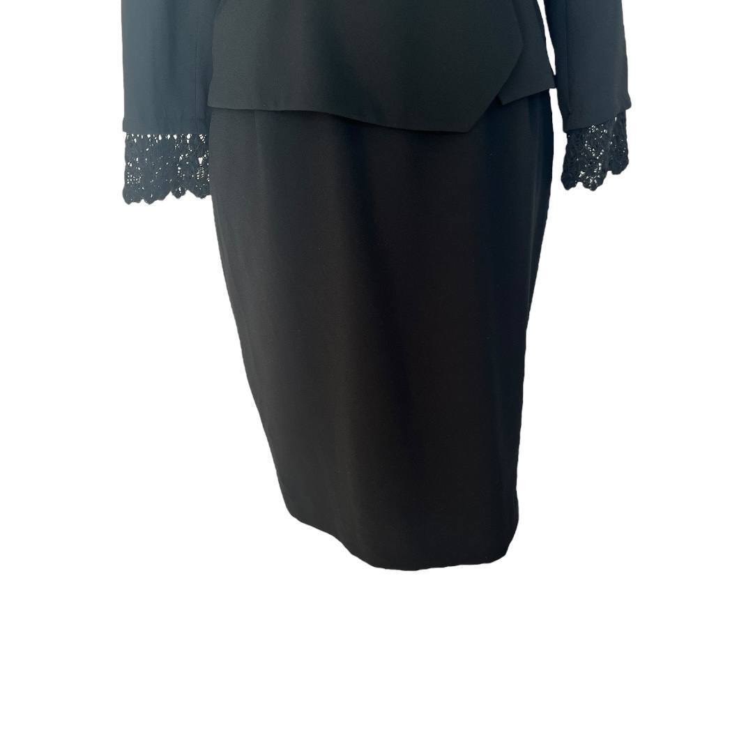 Black Peplum Lace Dress