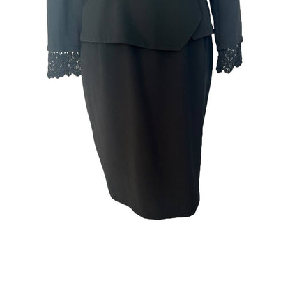 Black Peplum Lace Dress