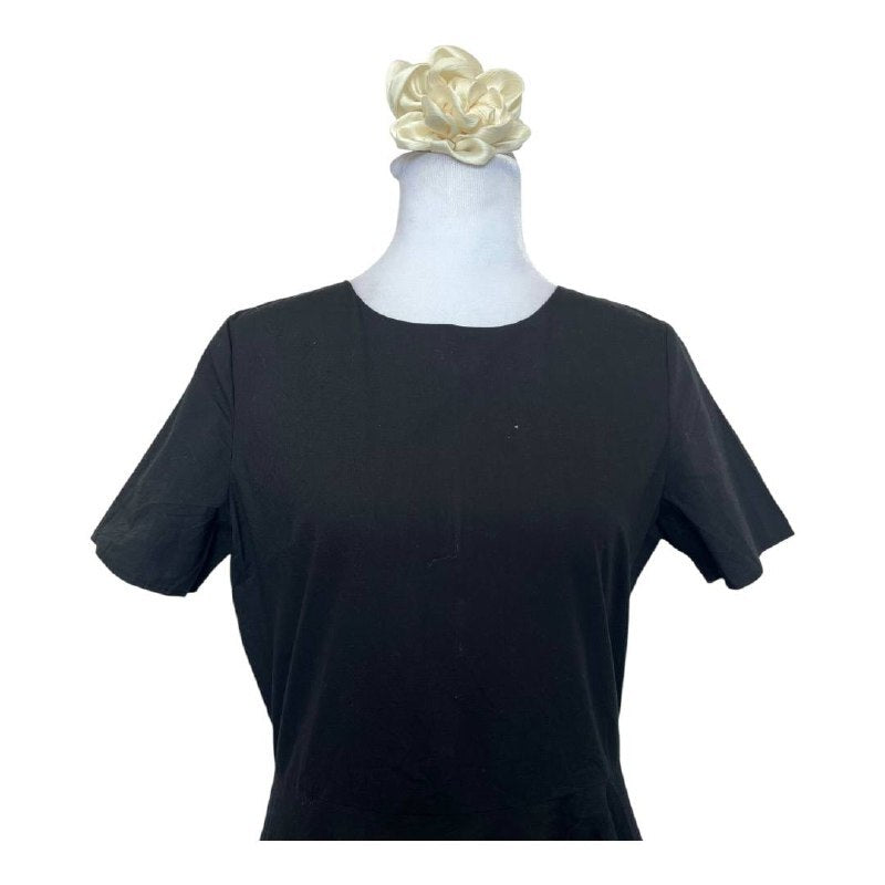 Black Asymmetrical Ruffle Shirt Dress