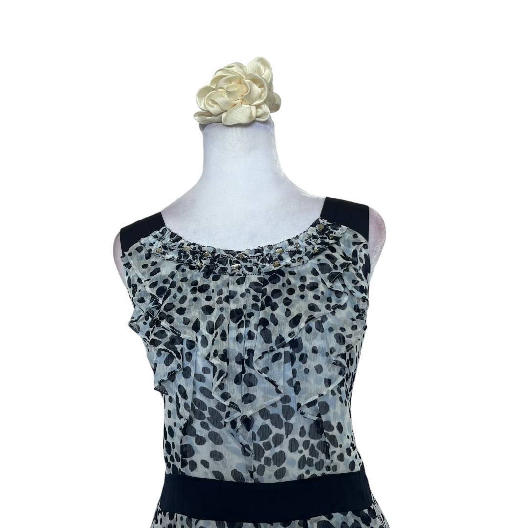 Gray and Black Animal Dress