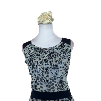 Gray and Black Animal Dress
