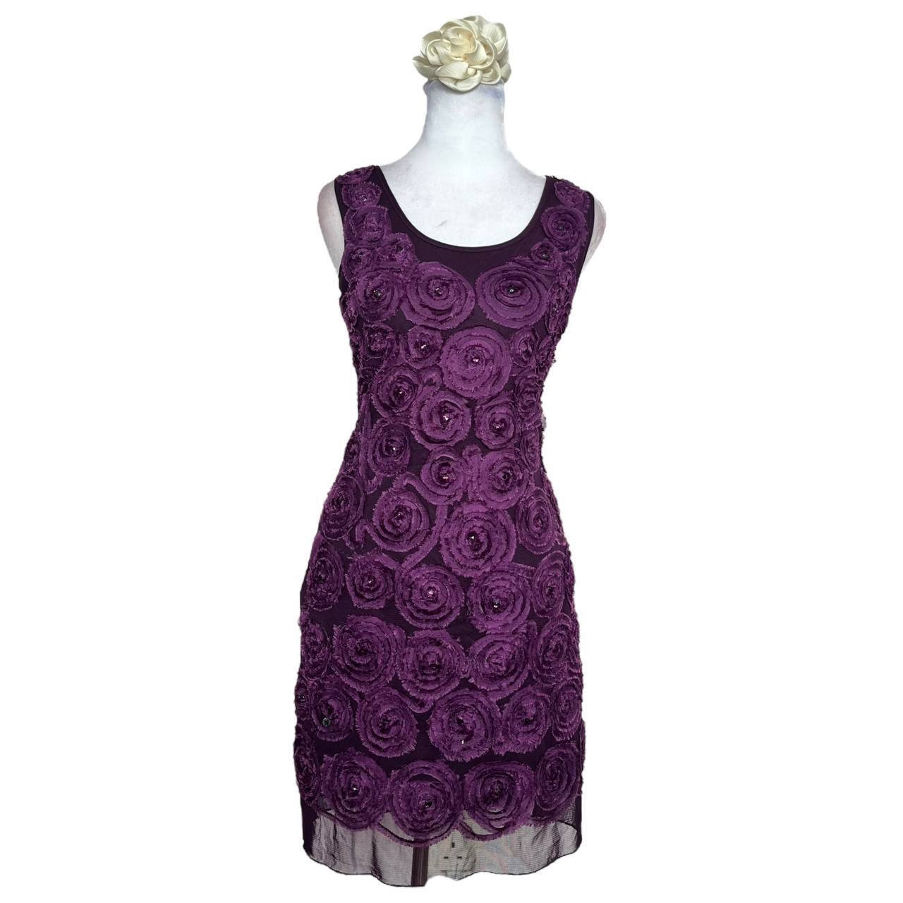 Elegant Purple Floral Dress