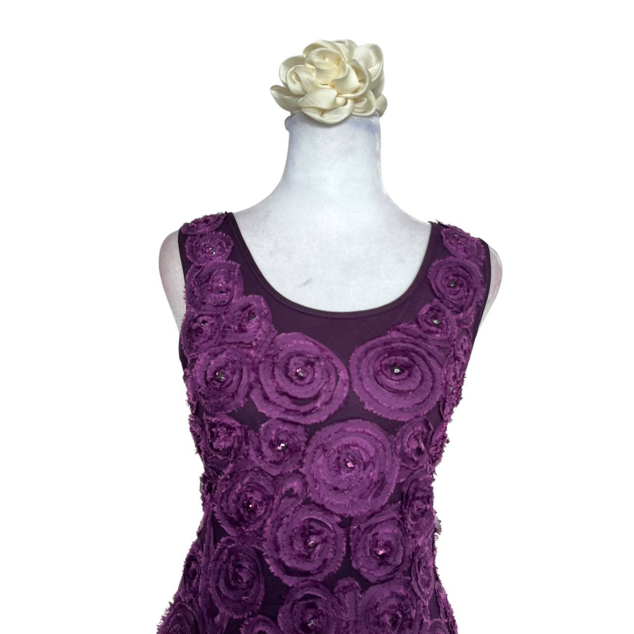 Elegant Purple Floral Dress