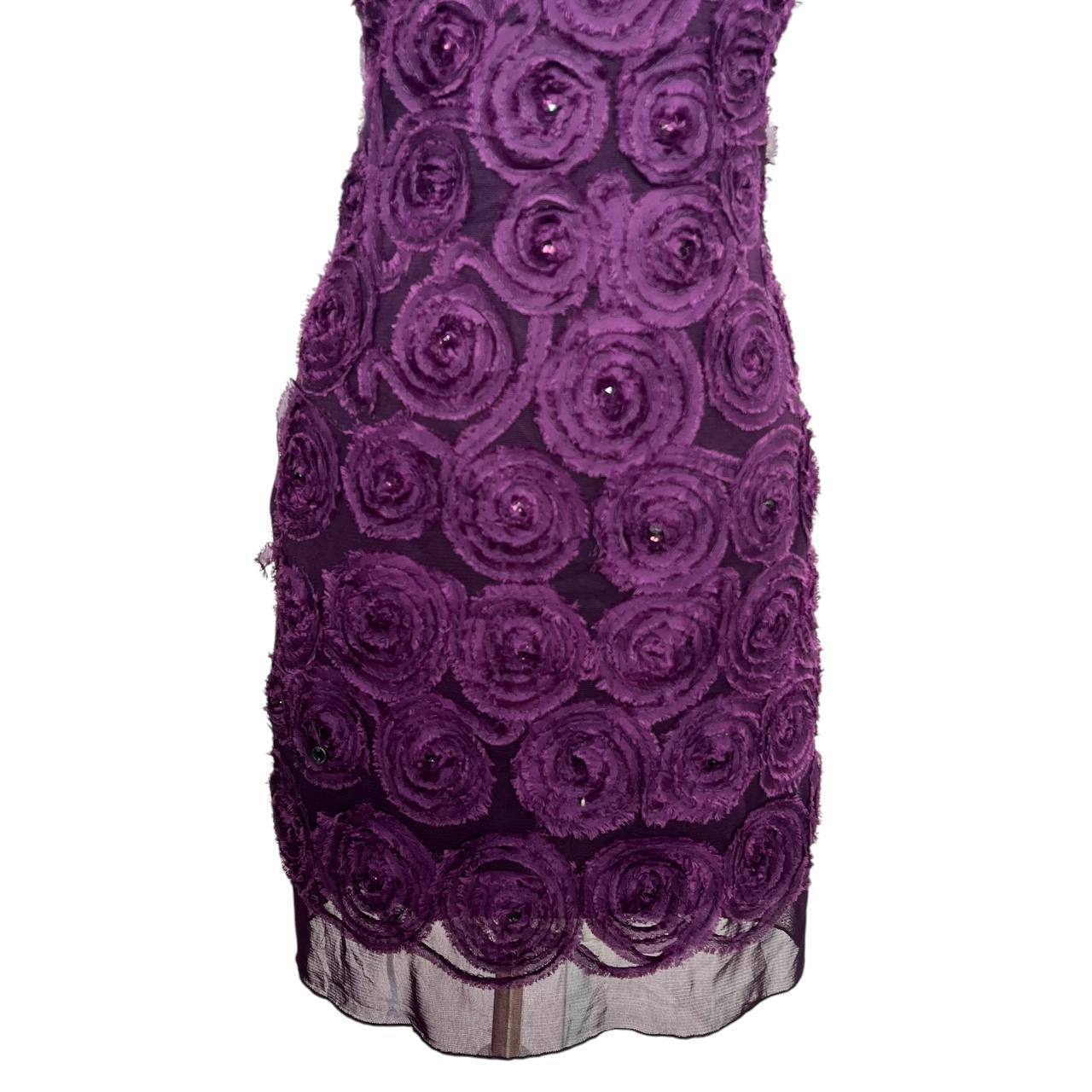 Elegant Purple Floral Dress