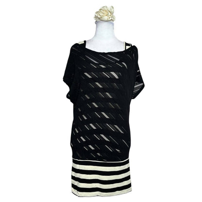 Black and white Striped Fashion