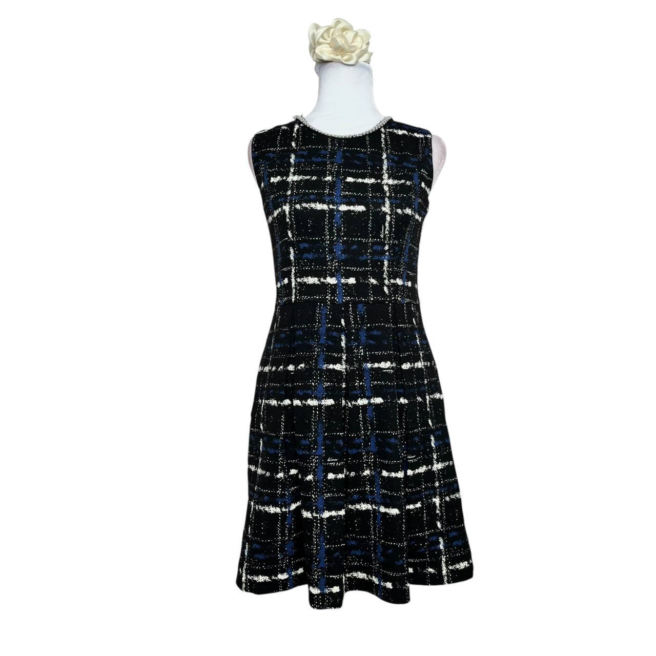 Elegant Plaid Sleeveless Dress