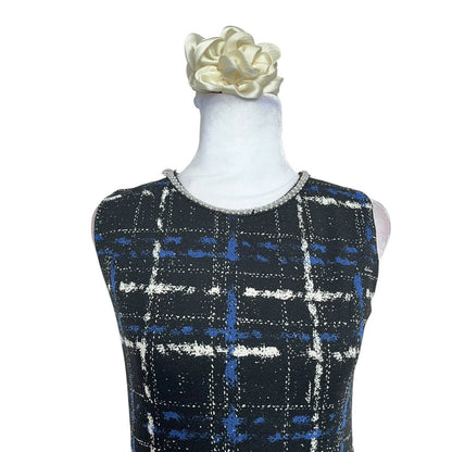 Elegant Plaid Sleeveless Dress