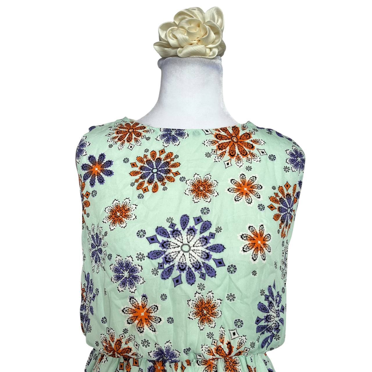 Floral Print Sleeveless Dress