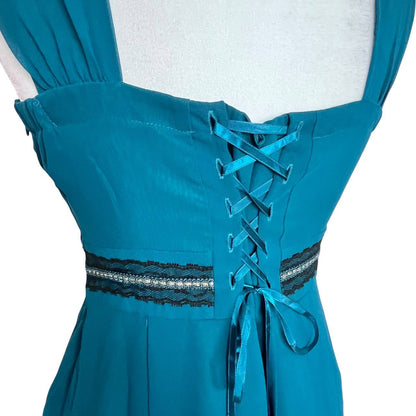 Teal Bubble Hem