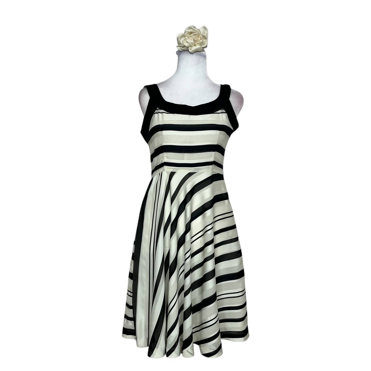 Striped Fit and Flare Dress