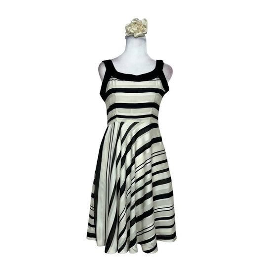 Striped Fit and Flare Dress