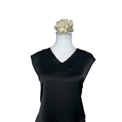 Elegant Black Satin Dress