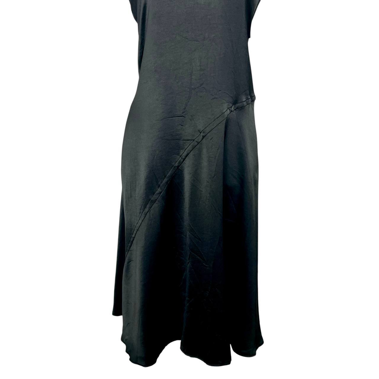 Elegant Black Satin Dress