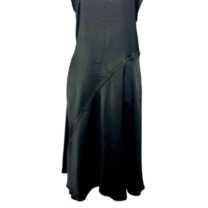Elegant Black Satin Dress