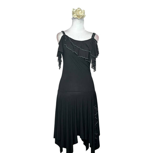 Elegant Black Cold-Shoulder Dress