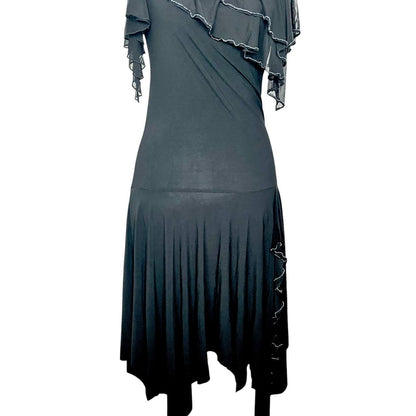 Elegant Black Cold-Shoulder Dress