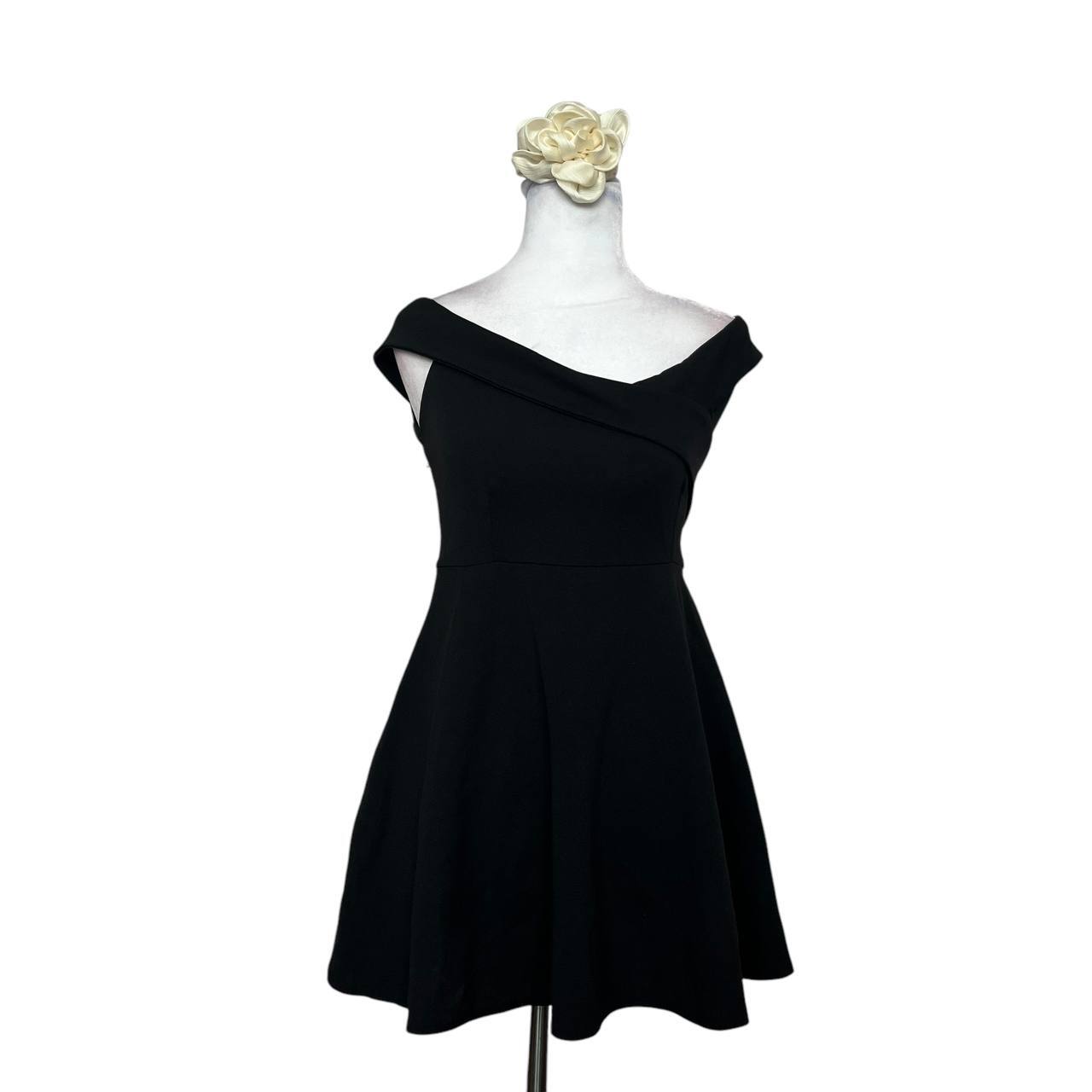 Black Dress  Floral Detail