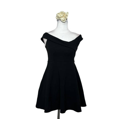 Black Dress  Floral Detail