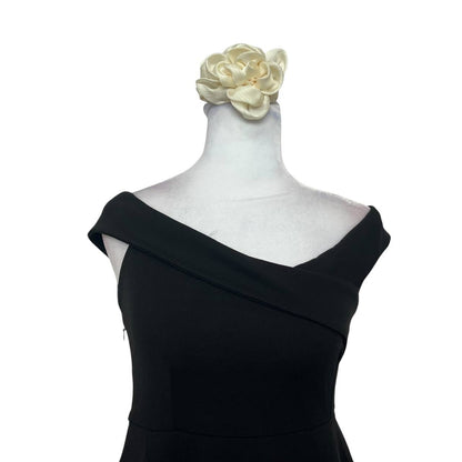Black Dress  Floral Detail