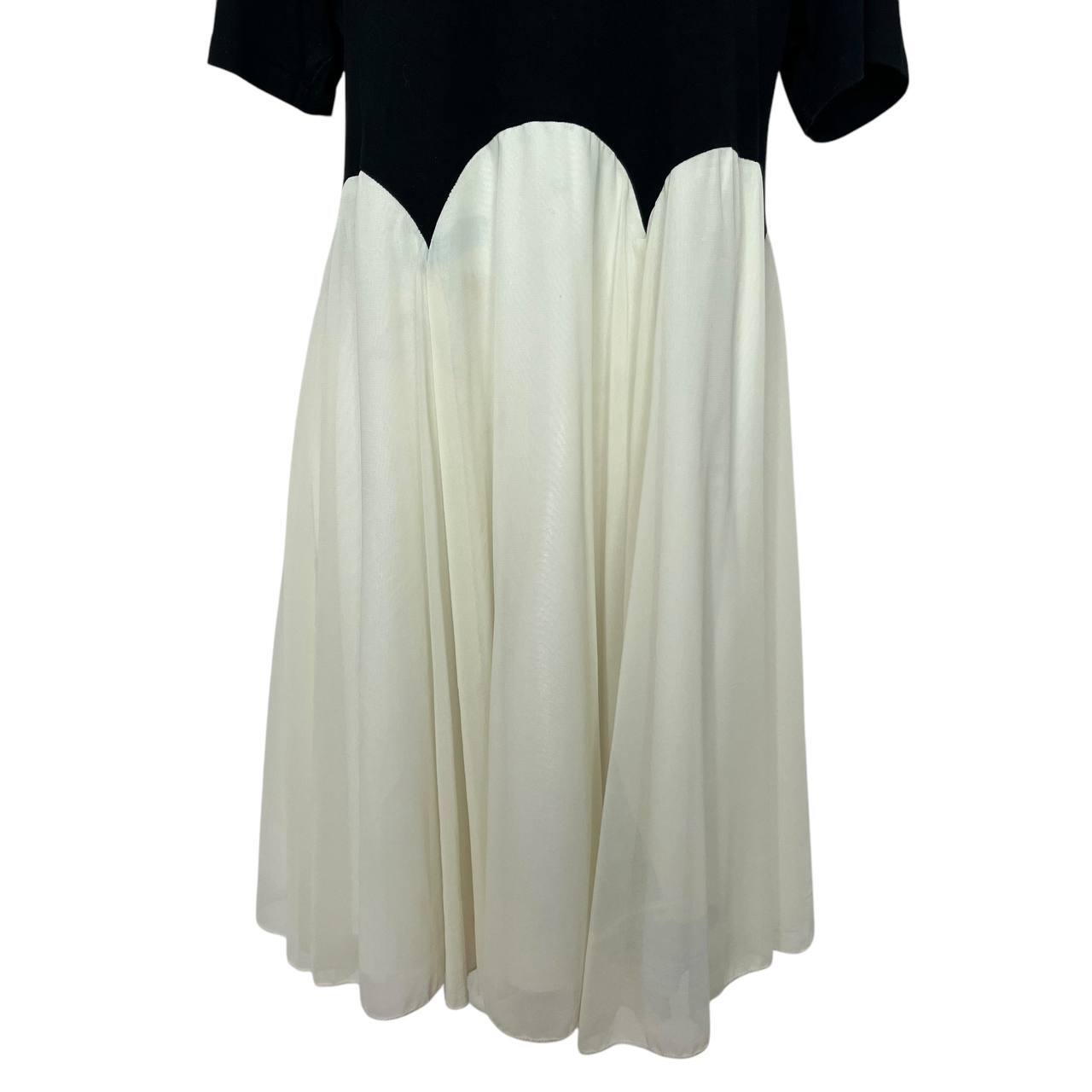Black and White A-Line Dress