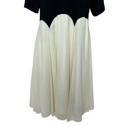 Black and White A-Line Dress