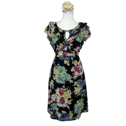 Floral Print Ruffle Dress