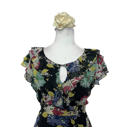 Floral Print Ruffle Dress