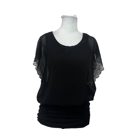 Elegant Black Sheer Blouse