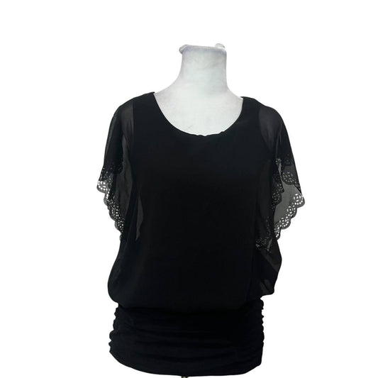 Elegant Black Sheer Blouse