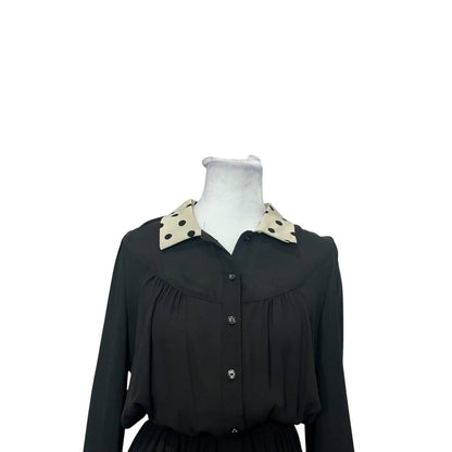 Vintage A-Line Dress with Elastic Waist