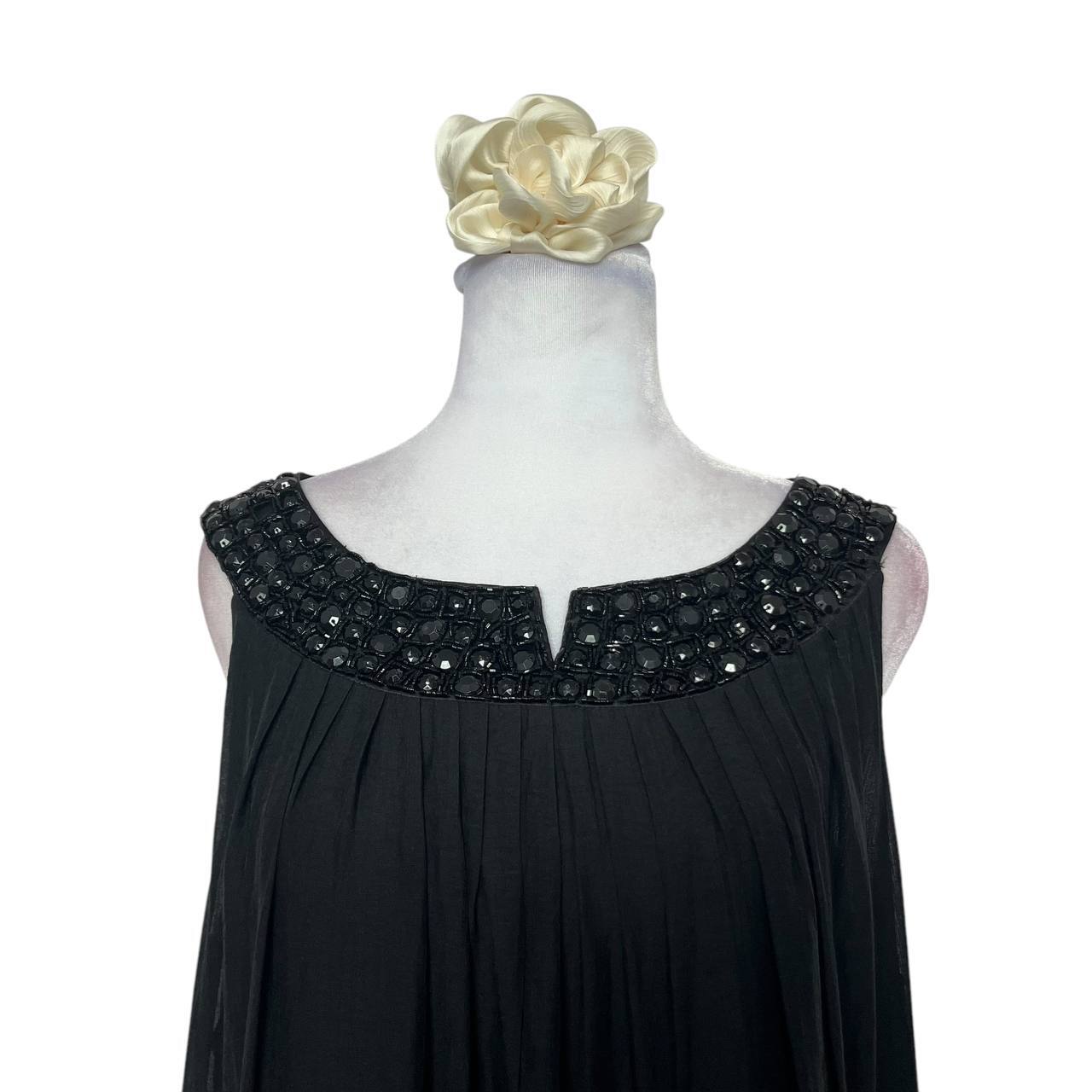 Black Sleeveless Ruffled Dress