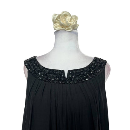 Black Sleeveless Ruffled Dress