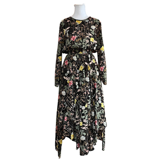 Floral Print Asymmetrical Hem Dress