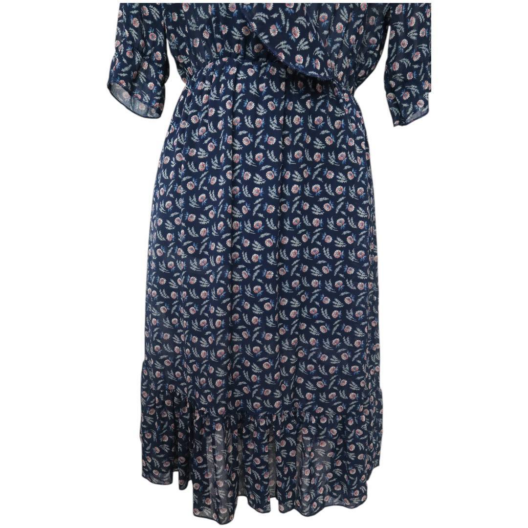 Dark Blue Midi-Length Dress
