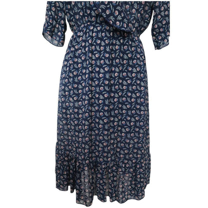 Dark Blue Midi-Length Dress