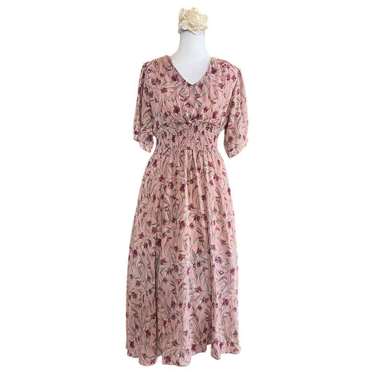 Lily Print Floral Maxi Dress