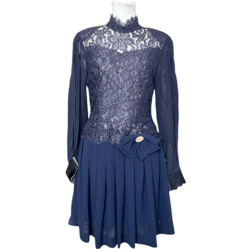 Vintage Blue Lace Dress