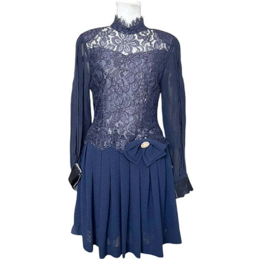 Vintage Blue Lace Dress