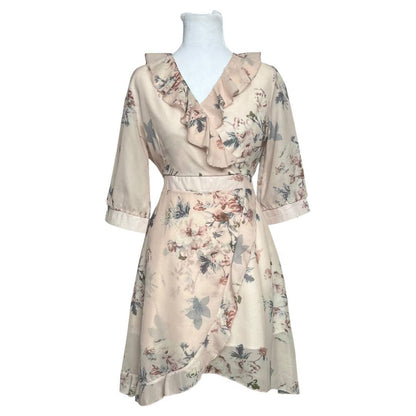 Elegant Floral Ruffle Dress