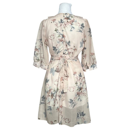 Elegant Floral Ruffle Dress